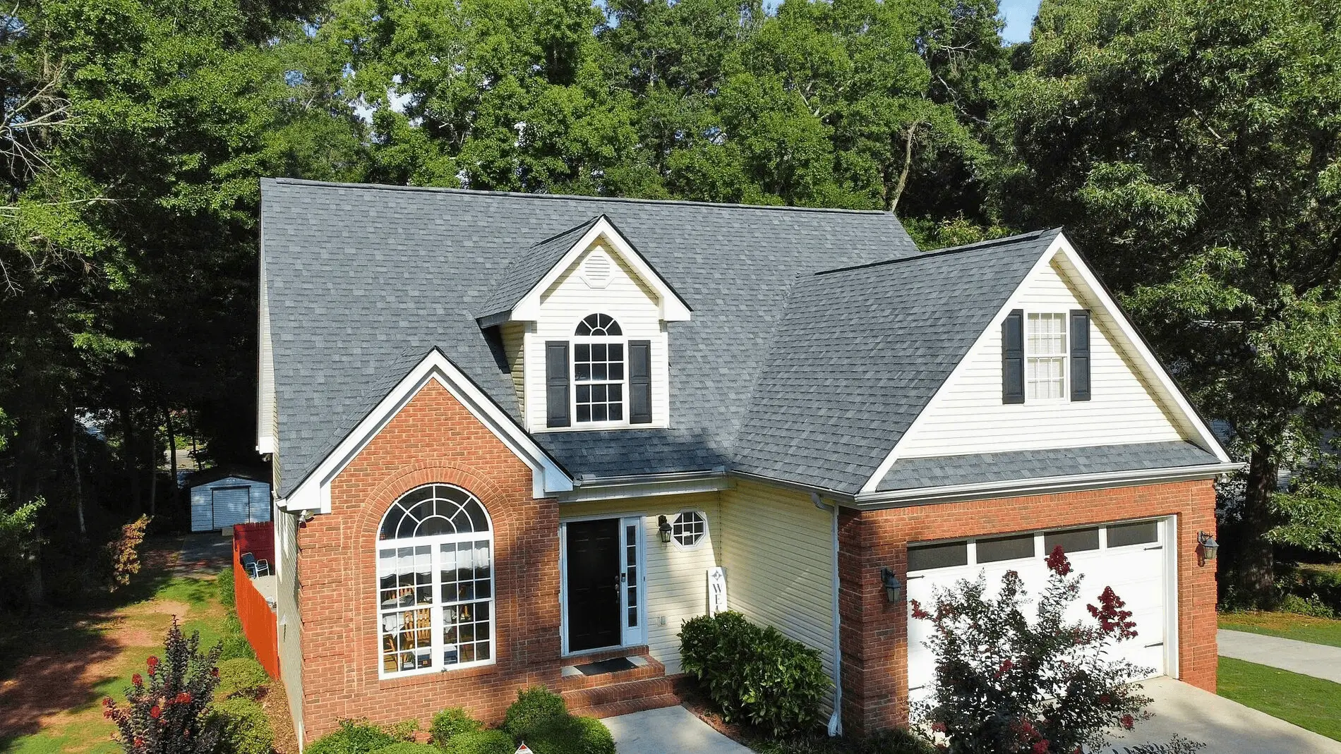Two-story home roof replacement Athens area